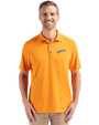 San Diego Padres Cooperstown Cutter & Buck Forge Eco Stretch Recycled Mens Polo Orange Burst Front