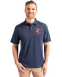 Washington Nationals Cooperstown Cutter & Buck Forge Eco Stretch Recycled Mens Polo Dark Navy Blue Heather Front