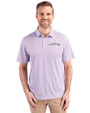 Colorado Rockies Cooperstown Cutter & Buck Pike Eco Symmetry Print Stretch Recycled Mens Polo White/College Purple Front