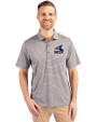 Chicago White Sox Cooperstown Cutter & Buck Forge Eco Heather Stripe Stretch Recycled Mens Polo Elemental Grey Heather Front