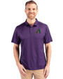 Arizona Diamondbacks Cooperstown Cutter & Buck Pike Eco Tonal Geo Print Stretch Recycled Mens Polo College Purple Front