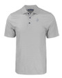 Chicago Cubs Cooperstown Cutter & Buck Pike Eco Tonal Geo Print Stretch Recycled Mens Polo Elemental Grey Mannequin