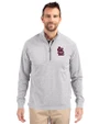 St. Louis Cardinals Cutter & Buck Adapt Eco Knit Heather Mens Quarter Zip Pullover Polished Heather Front