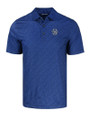 Penn State Nittany Lions College Vault Cutter & Buck Pike Eco Pebble Print Stretch Recycled Mens Polo Navy Blue Mannequin