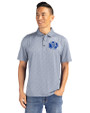 Air Force Falcons College Vault Cutter & Buck Pike Eco Pebble Print Stretch Recycled Mens Polo Polished/White Front