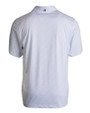 Nebraska Cornhuskers College Vault Cutter & Buck Pike Eco Pebble Print Stretch Recycled Mens Polo White Mannequin Back