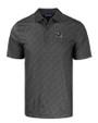 Minnesota Vikings NFL Helmet Cutter & Buck Pike Recycled Pebble Print Mens Polo Black Mannequin