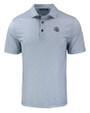 New England Patriots NFL Helmet Cutter & Buck Pike Eco Pebble Print Stretch Recycled Mens Polo Polished/White Mannequin
