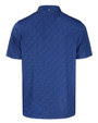 Kansas City Chiefs Americana Cutter & Buck Pike Eco Pebble Print Stretch Recycled Mens Polo Navy Blue Mannequin Back