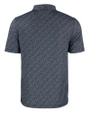 Texas Tech Red Raiders Alumni Cutter & Buck Pike Eco Pebble Print Stretch Recycled Mens Polo Black/White Mannequin Back
