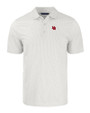 Nebraska Cornhuskers College Vault Cutter & Buck Pike Eco Symmetry Print Stretch Recycled Mens Big & Tall Polo White/Polished Mannequin