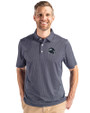 Seattle Seahawks NFL Helmet Cutter & Buck Pike Eco Symmetry Print Stretch Recycled Mens Big & Tall Polo Navy Blue/White Front