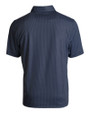 Texas Longhorns Alumni Cutter & Buck Pike Eco Symmetry Print Stretch Recycled Mens Big & Tall Polo Navy Blue/White Mannequin Back