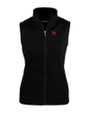 Nebraska Cornhuskers College Vault Cutter & Buck Cascade Eco Fleece Womens Vest Black Mannequin