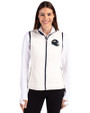 Denver Broncos NFL Helmet Cutter & Buck Cascade Eco Fleece Womens Vest Shell/Navy Blue Front