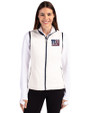 New York Giants Americana Cutter & Buck Cascade Eco Fleece Womens Vest Shell/Navy Blue Front