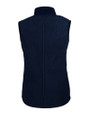 Carolina Panthers Americana Cutter & Buck Cascade Eco Fleece Womens Vest Navy Blue Mannequin Back