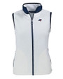 Carolina Panthers Americana Cutter & Buck Cascade Eco Fleece Womens Vest Shell/Navy Blue Mannequin