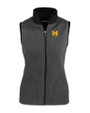 Michigan Wolverines Alumni Cutter & Buck Cascade Eco Fleece Womens Vest Elemental Grey/Black Mannequin