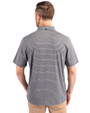 Idaho State Bengals College Vault Cutter & Buck Forge Eco Heather Stripe Stretch Recycled Mens Big & Tall Polo Black Heather Back