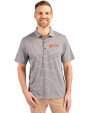 Idaho State Bengals College Vault Cutter & Buck Forge Eco Heather Stripe Stretch Recycled Mens Big & Tall Polo Elemental Grey Heather Front