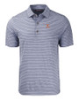 Texas Longhorns Alumni Cutter & Buck Forge Eco Heather Stripe Stretch Recycled Mens Big & Tall Polo Navy Blue Heather Mannequin