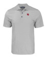 Nebraska Cornhuskers College Vault Cutter & Buck Pike Eco Tonal Geo Print Stretch Recycled Mens Big & Tall Polo Elemental Grey Mannequin