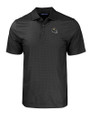 Jacksonville Jaguars NFL Helmet Cutter & Buck Pike Eco Tonal Geo Print Stretch Recycled Mens Big & Tall Polo Black Mannequin