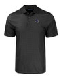 Minnesota Vikings NFL Helmet Cutter & Buck Pike Eco Tonal Geo Print Stretch Recycled Mens Big & Tall Polo Black Mannequin
