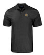 San Francisco 49ers NFL Helmet Cutter & Buck Pike Eco Tonal Geo Print Stretch Recycled Mens Big & Tall Polo Black Mannequin