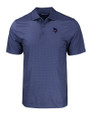 Minnesota Vikings Americana Cutter & Buck Pike Eco Tonal Geo Print Stretch Recycled Mens Big & Tall Polo Navy Blue Mannequin