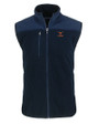 Texas Longhorns Alumni Cutter & Buck Cascade Eco Sherpa Mens Big and Tall Fleece Vest Navy Blue Mannequin