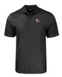 Clemson Tigers College Vault Cutter & Buck Pike Eco Tonal Geo Print Stretch Recycled Mens Polo Black Mannequin