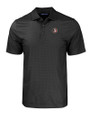 Florida State Seminoles College Vault Cutter & Buck Pike Eco Tonal Geo Print Stretch Recycled Mens Polo Black Mannequin