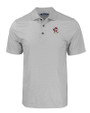 Louisville Cardinals College Vault Cutter & Buck Pike Eco Tonal Geo Print Stretch Recycled Mens Polo Elemental Grey Mannequin