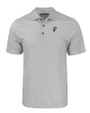 Ohio State Brutus Vintage Cutter & Buck Pike Eco Tonal Geo Print Stretch Recycled Mens Polo Elemental Grey Mannequin