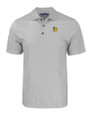 Baylor Sailor Bear College Vault Cutter & Buck Pike Eco Tonal Geo Print Stretch Recycled Mens Polo Elemental Grey Mannequin