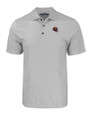 Washington Commanders NFL Helmet Cutter & Buck Pike Eco Tonal Geo Print Stretch Recycled Mens Polo Elemental Grey Mannequin