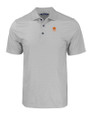 Clemson Tigers Alumni Cutter & Buck Pike Eco Tonal Geo Print Stretch Recycled Mens Polo Elemental Grey Mannequin