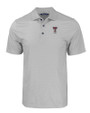 Texas Tech Red Raiders Alumni Cutter & Buck Pike Eco Tonal Geo Print Stretch Recycled Mens Polo Elemental Grey Mannequin