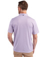 LSU Tigers College Vault Cutter & Buck Pike Eco Symmetry Print Stretch Recycled Mens Polo White/College Purple Back
