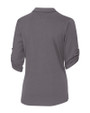 New York Giants Cutter & Buck Womens Elbow-Sleeve Thrive Polo Elemental Grey Mannequin Back
