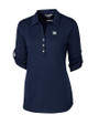New York Giants Cutter & Buck Womens Elbow-Sleeve Thrive Polo Liberty Navy Mannequin