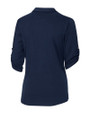 New York Giants Cutter & Buck Womens Elbow-Sleeve Thrive Polo Liberty Navy Mannequin Back