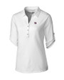 New York Giants Cutter & Buck Womens Elbow-Sleeve Thrive Polo White Mannequin