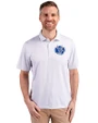 Air Force Falcons College Vault Cutter & Buck Pike Eco Symmetry Print Stretch Recycled Mens Polo White/Polished Front