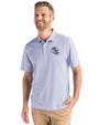 Buffalo Bills NFL Helmet Cutter & Buck Pike Eco Symmetry Print Stretch Recycled Mens Polo White/Tour Blue Front