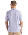 Buffalo Bills NFL Helmet Cutter & Buck Pike Eco Symmetry Print Stretch Recycled Mens Polo White/Tour Blue Back