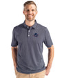 Miami Dolphins Americana Cutter & Buck Pike Eco Symmetry Print Stretch Recycled Mens Polo Navy Blue/White Front