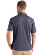 Kansas City Chiefs Americana Cutter & Buck Pike Eco Symmetry Print Stretch Recycled Mens Polo Navy Blue/White Back